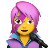 Woman Singer Emoji, Apple style