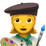Woman Artist Emoji, Apple style