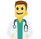 Man Health Worker Emoji, Facebook style