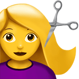 Woman Getting Haircut Emoji, Apple style