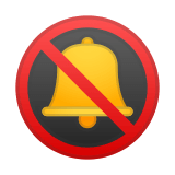 Bell with Slash Emoji, Google style