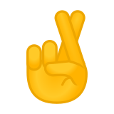 Crossed Fingers Emoji, Google style