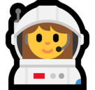 Woman Astronaut Emoji, Microsoft style