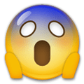 Face Screaming in Fear Emoji, LG style