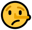 Lying Face Emoji, Microsoft style