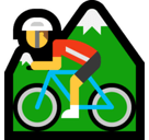 Man Mountain Biking Emoji, Microsoft style