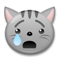 Crying Cat Face Emoji, LG style