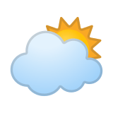 Sun Behind Large Cloud Emoji, Google style
