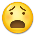 Anguished Face Emoji, LG style