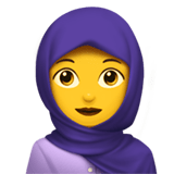 Woman with Headscarf Emoji, Apple style