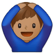 Man Gesturing Ok Emoji with Medium Skin Tone, Samsung style