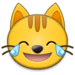 Cat Face with Tears of Joy Emoji, Samsung style