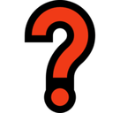 Question Mark Emoji, Microsoft style