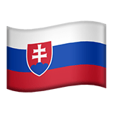 Flag: Slovakia Emoji, Apple style