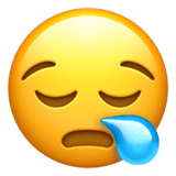Sleepy Face Emoji, Apple style