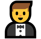 Man in Tuxedo Emoji, Microsoft style