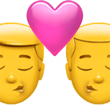 Kiss: Man, Man Emoji, Apple style