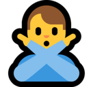 Man Gesturing No Emoji, Microsoft style