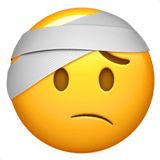 Face with Head-Bandage Emoji, Apple style