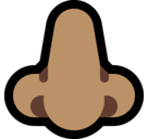 Nose Emoji with Medium Skin Tone, Microsoft style