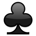 Club Suit Emoji, Apple style
