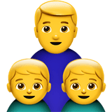 Family: Man, Boy, Boy Emoji, Apple style