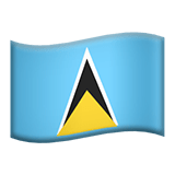 Flag: St. Lucia Emoji, Apple style