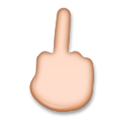 Middle Finger Emoji with Medium-Light Skin Tone, LG style