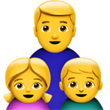 Family: Man, Girl, Boy Emoji, Apple style
