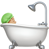 Person Taking Bath Emoji with Medium-Light Skin Tone, Apple style