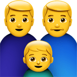 Family: Man, Man, Boy Emoji, Apple style