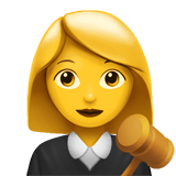Woman Judge Emoji, Apple style