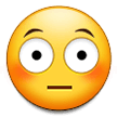 Flushed Face Emoji, Samsung style