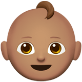 Baby Emoji with Medium Skin Tone, Apple style