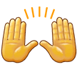 Raising Hands Emoji, Samsung style
