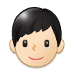 Boy Emoji with Light Skin Tone, Samsung style