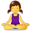 Woman in Lotus Position Emoji, Samsung style