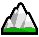 Snow-Capped Mountain Emoji, Microsoft style