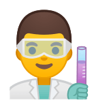 Man Scientist Emoji, Google style