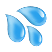 Sweat Droplets Emoji, Samsung style
