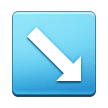 Down-Right Arrow Emoji, Samsung style