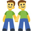 Two Men Holding Hands Emoji, Facebook style