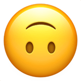 Upside-Down Face Emoji, Apple style