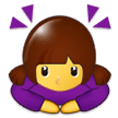 Woman Bowing Emoji, Samsung style
