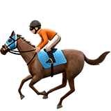 Horse Racing Emoji with Medium-Light Skin Tone, Apple style