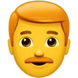 Man: Red Hair Emoji, Apple style