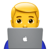 Man Technologist Emoji, Apple style