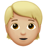 Person Emoji with Medium-Light Skin Tone, Apple style