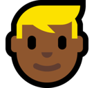 Man: Medium-Dark Skin Tone, Blond Hair, Microsoft style