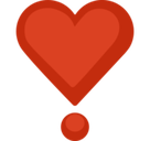 Heavy Heart Exclamation Emoji, Facebook style